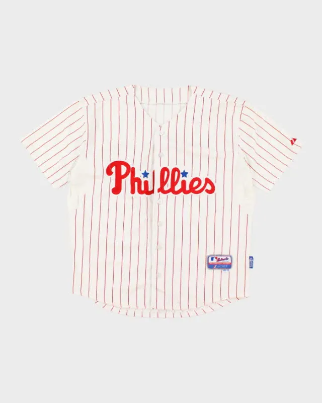 Vintage Philadelphia Phillies Oversized Striped Baseball Jersey - L sold by Rokit