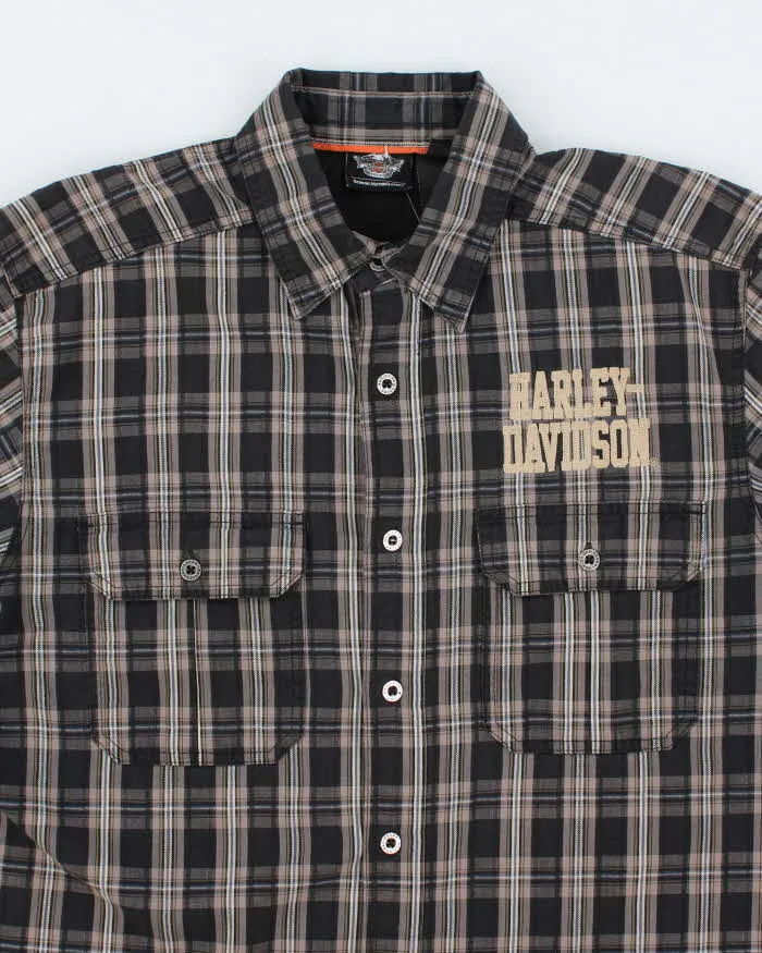 Vintage 2000's Harley Davidson Checked Short Sleeve Shirt - L sold by Rokit product image thumbnail 3