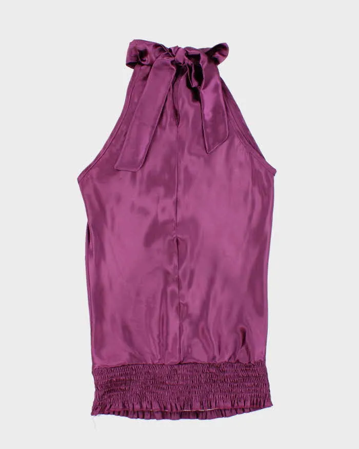 Vintage Y2k 00s Matri Satin High Neck Tie Top - S sold by Rokit product image thumbnail 2