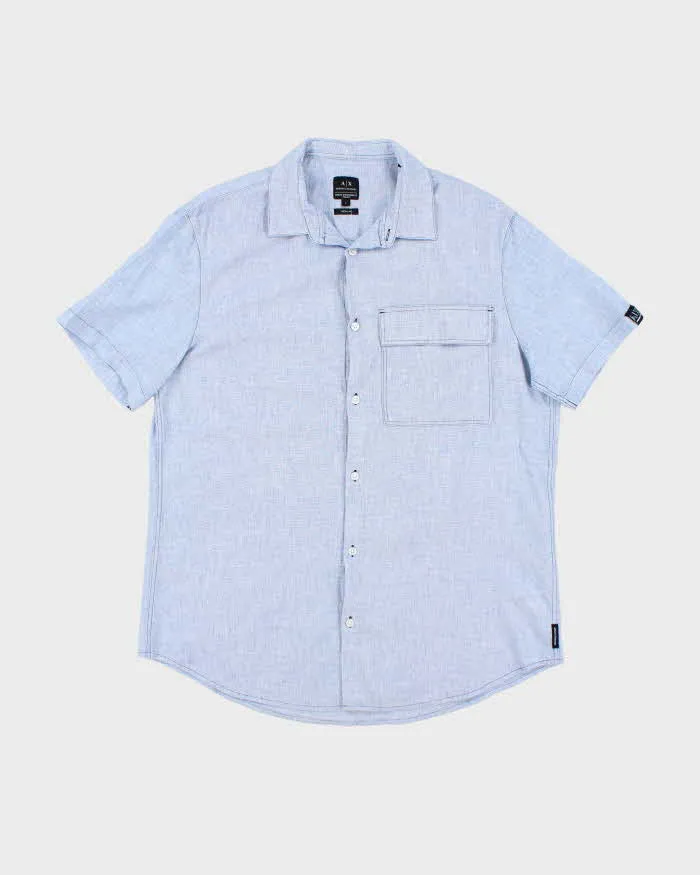 Vintage 2000's Armani Exchange Plain Short Sleeve Shirt - L sold by Rokit
