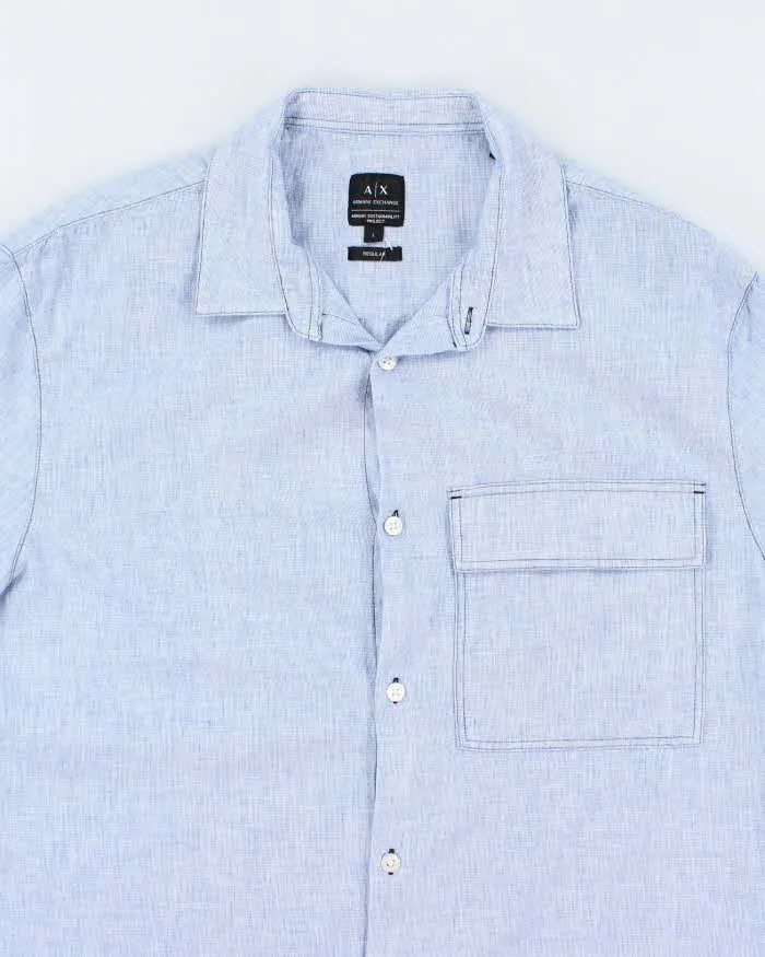 Vintage 2000's Armani Exchange Plain Short Sleeve Shirt - L sold by Rokit product image thumbnail 3