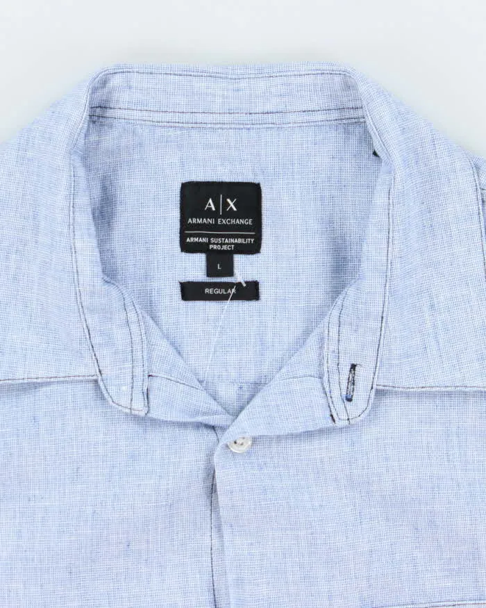Vintage 2000's Armani Exchange Plain Short Sleeve Shirt - L sold by Rokit product image thumbnail 5