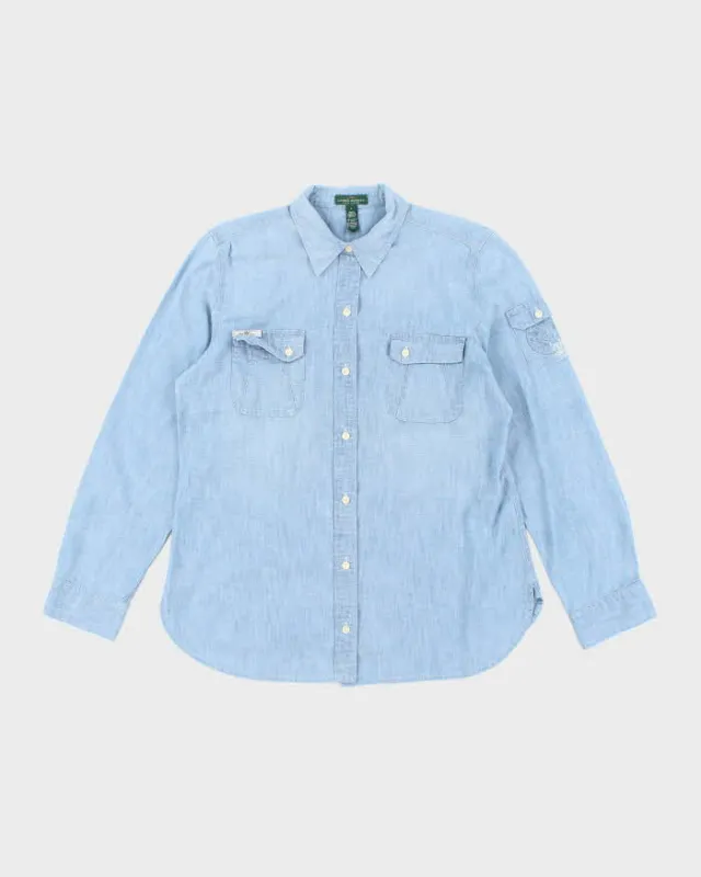 Vintage 00s Ralph Lauren Lightweight Denim Shirt - L sold by Rokit
