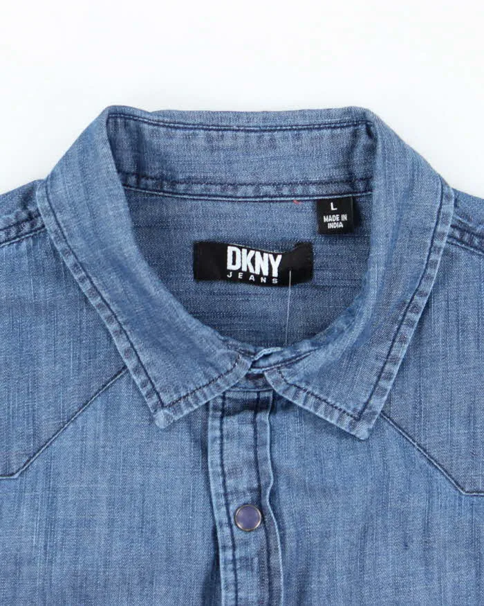 Vintage 00s DKNY Lightweight Denim Shirt - L sold by Rokit product image thumbnail 5
