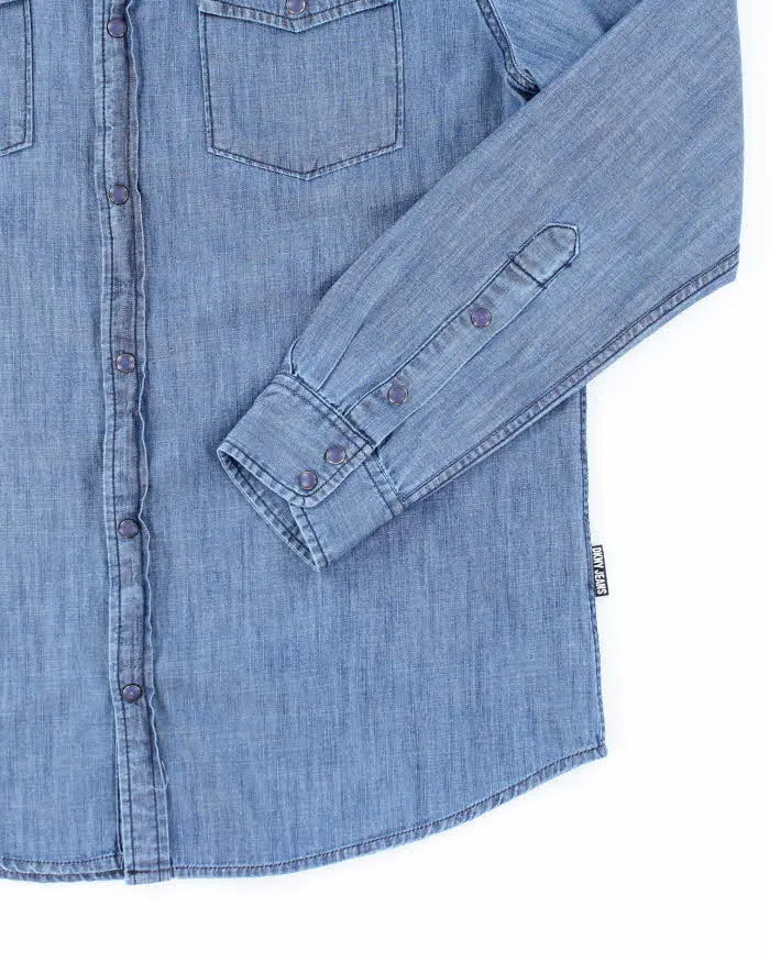 Vintage 00s DKNY Lightweight Denim Shirt - L sold by Rokit product image thumbnail 4