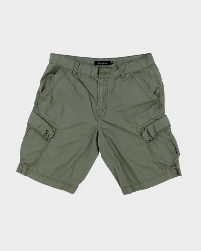 Vintage 2000's Calvin Klein Wide Leg Cargo Shorts - W36 L11 sold by Rokit