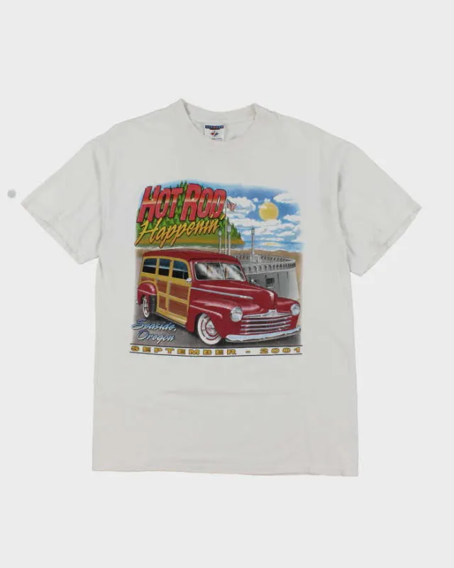 Vintage Y2K Hot Rod Happening Graphic T-Shirt - L sold by Rokit
