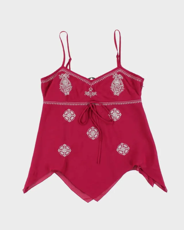 Vintage Y2k 00s Mariposa Handkerchief Hem Cami - M sold by Rokit