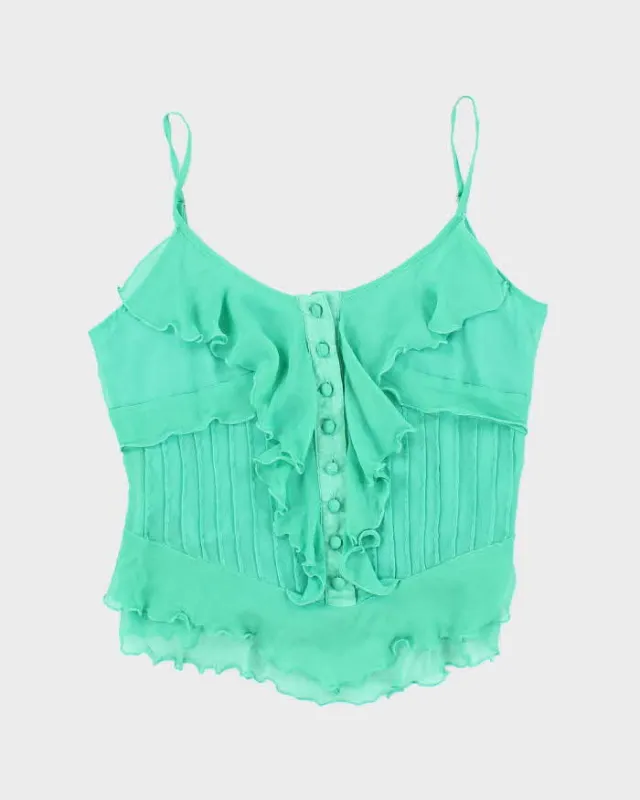 Vintage Y2k 00s Gather Ruffle Cami - S sold by Rokit