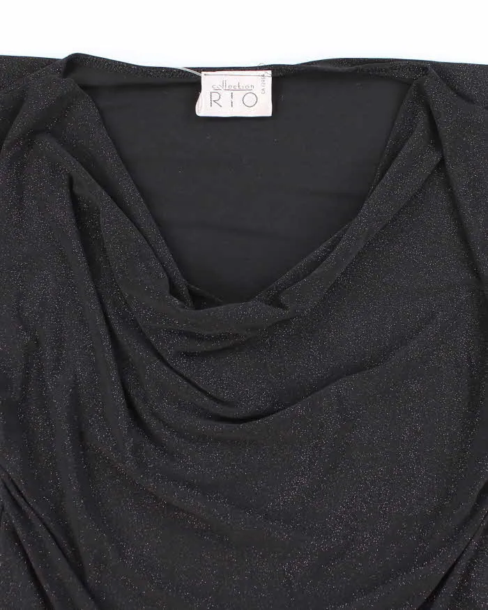 Vintage 90s Rio Collection Sparkly Cowl Neck Top - S sold by Rokit product image thumbnail 3