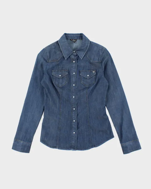 Vintage Y2k 00s Guess Lightweight Denim Blouse - S sold by Rokit
