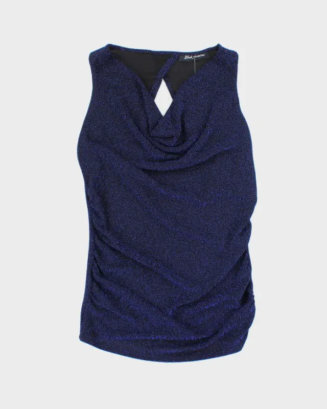 Vintage Y2k 00s Black Collection Cowl Neck Top - S sold by Rokit