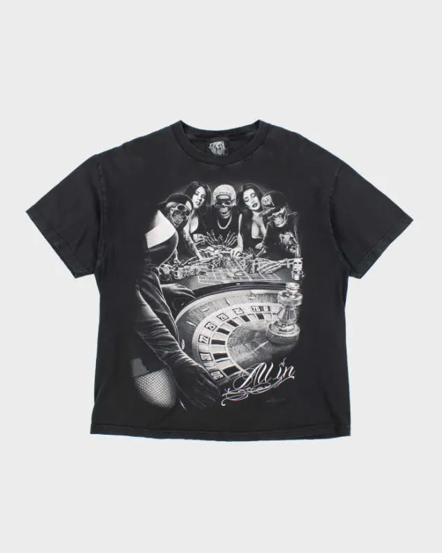 Vintage Y2K DGA Skeleton Roulette Graphic T-Shirt - XL sold by Rokit