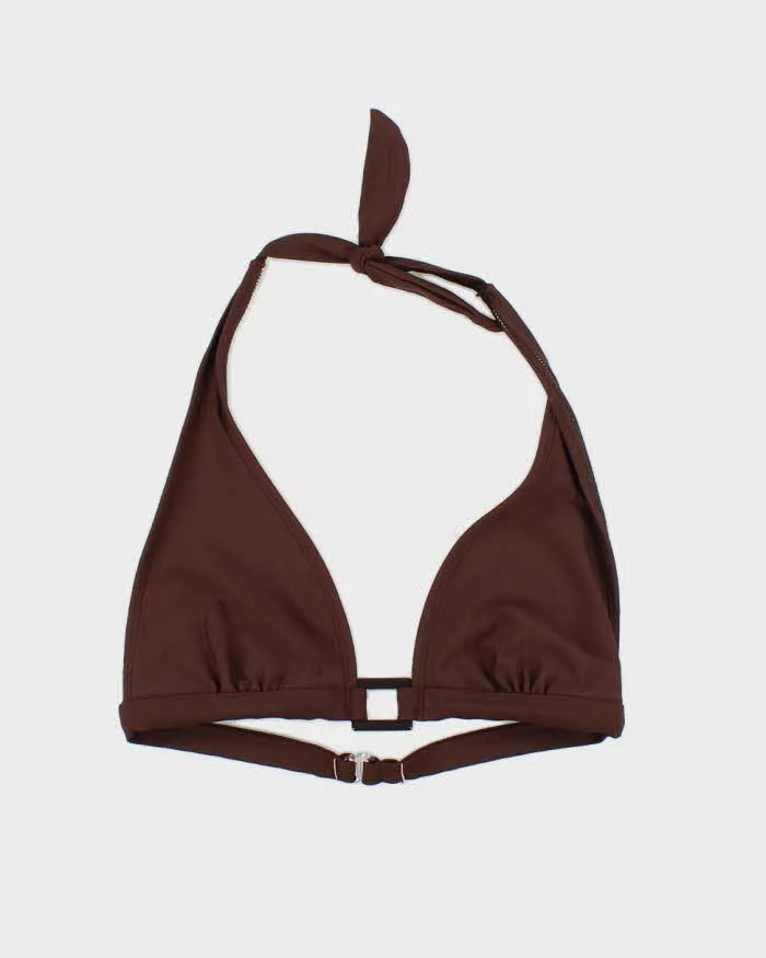 Vintage Y2k 00s Brown Bikini Top - M sold by Rokit