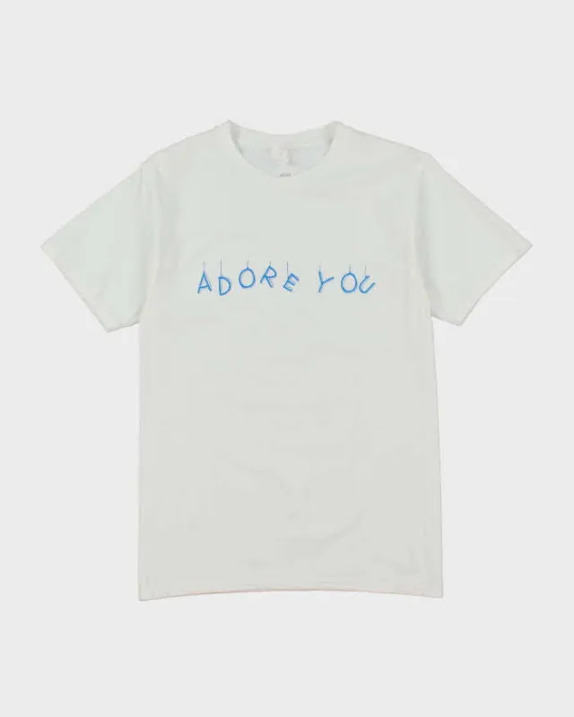 Vintage Y2K I Adore You Illustrated Graphic T-Shirt - S sold by Rokit