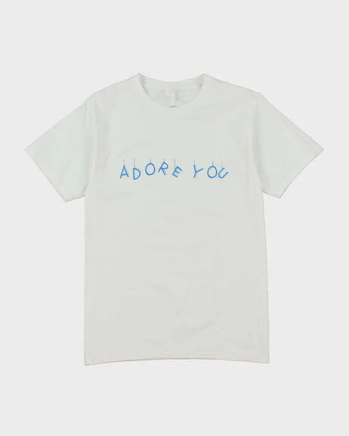 Vintage Y2K I Adore You Illustrated Graphic T-Shirt - S sold by Rokit
