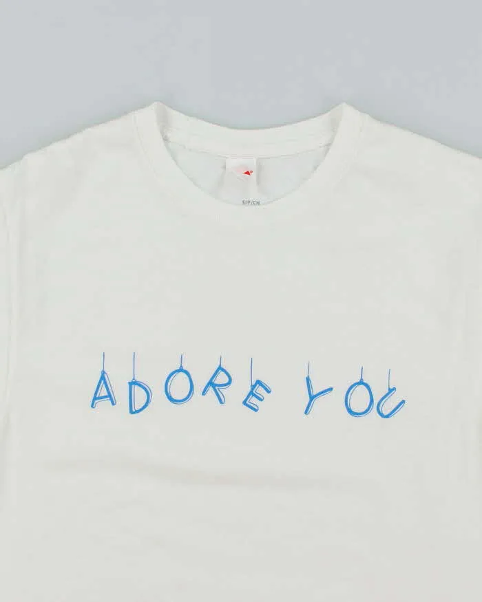 Vintage Y2K I Adore You Illustrated Graphic T-Shirt - S sold by Rokit product image thumbnail 3