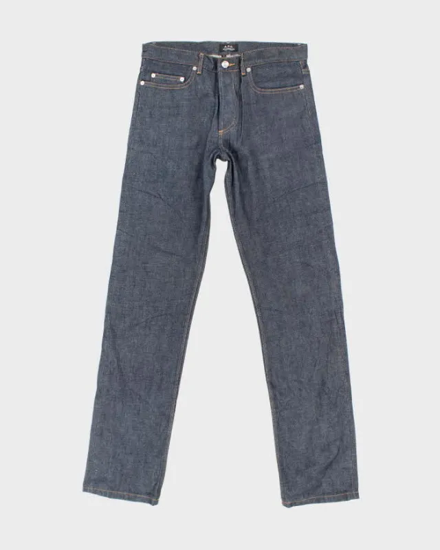 Vintage A.P.C Raw Dark Wash Selvidge Denim Jeans - W32 L35 sold by Rokit