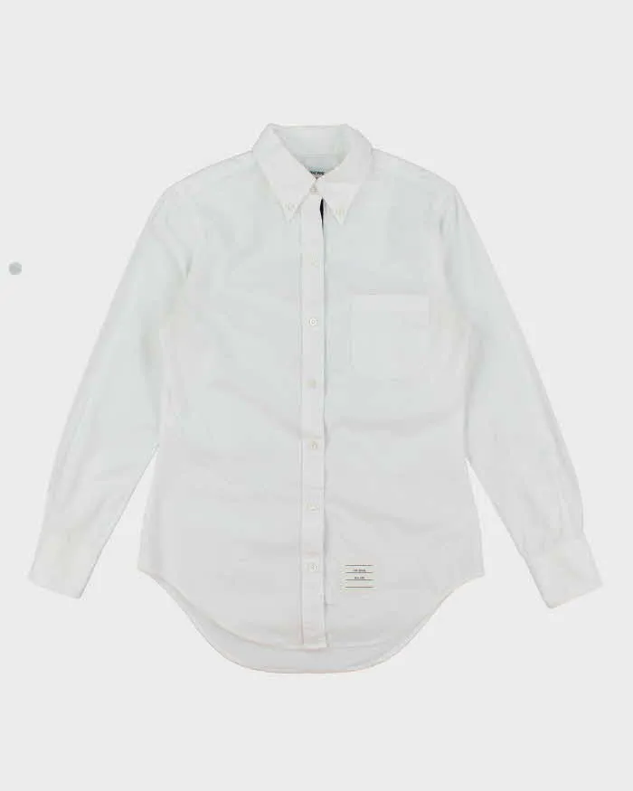 Vintage Thom Browne Plain White Long Sleeve Button Up Shirt - S sold by Rokit