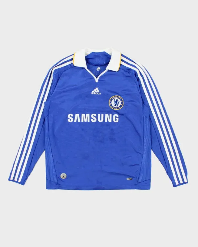 Vintage Adidas Chelsea FC 2008/09 Home Football Long Sleeve Shirt - XS sold by Rokit