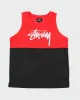 Vintage 2000's Stussy Two Tone Spell Out Graphic Basketball Jersey - M sold by Rokit