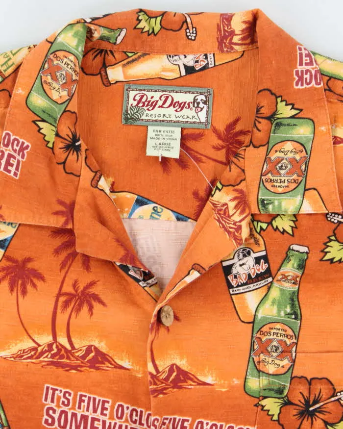 Vintage Big Dogs Silk Hawaiian Oversized Shirt - L sold by Rokit product image thumbnail 5