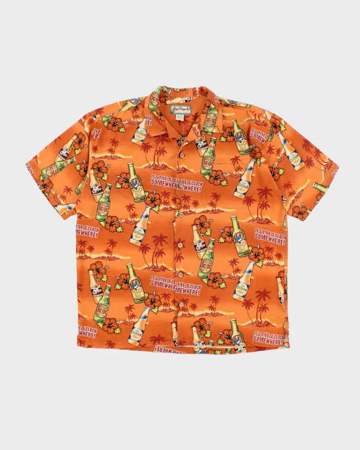 Vintage Big Dogs Silk Hawaiian Oversized Shirt - L sold by Rokit