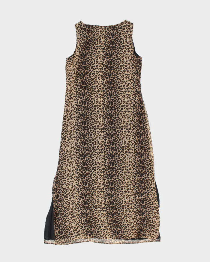 Vintage 90s Allison Taylor Leopard Print Silk Dress - L sold by Rokit product image thumbnail 2