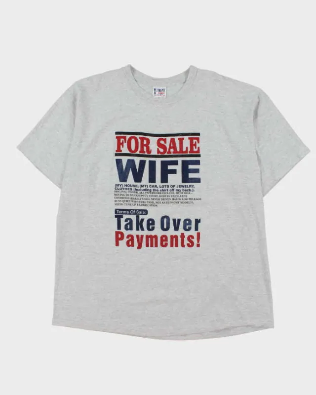 Vintage 90's Comedy Slogan Graphic T-Shirt - XXL made by Rokit
