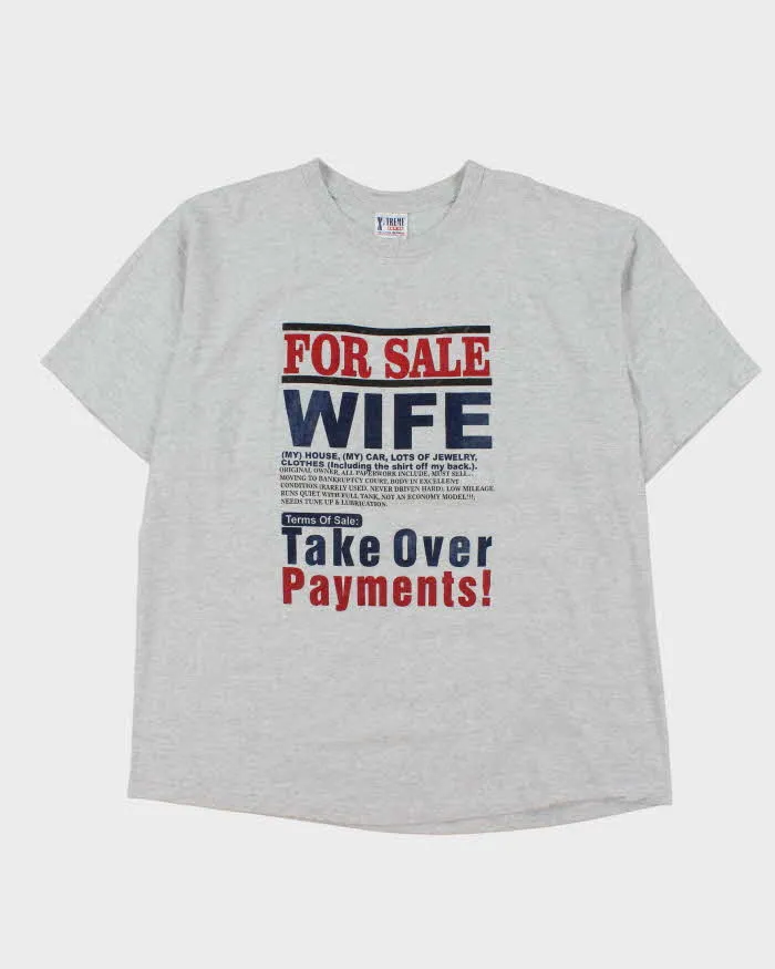 Vintage 90's Comedy Slogan Graphic T-Shirt - XXL sold by Rokit