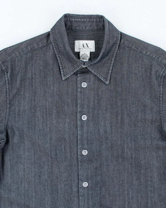 Vintage 00s Armani Exchange Short Sleeve Denim Shirt - M sold by Rokit product image thumbnail 3