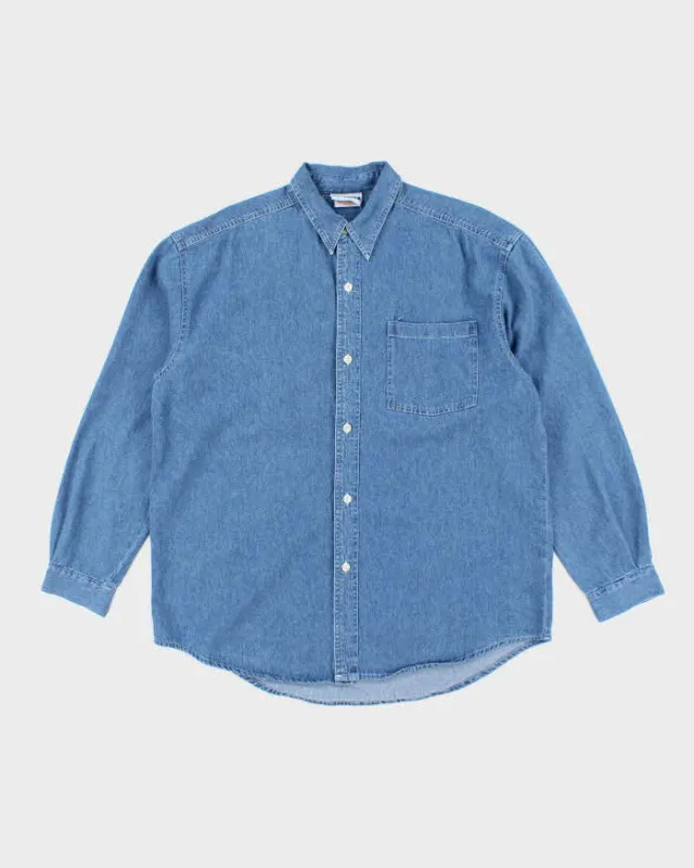 Vintage 90s Peanuts Denim Shirt - L sold by Rokit