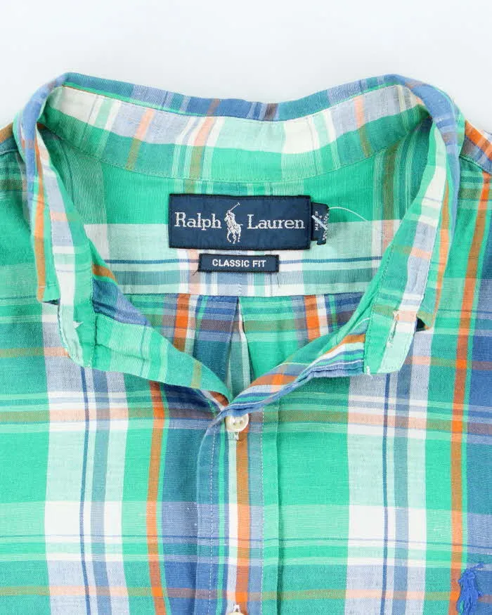 Vintage Ralph Lauren Linen Blend Oversized Check Shirt - M sold by Rokit product image thumbnail 5