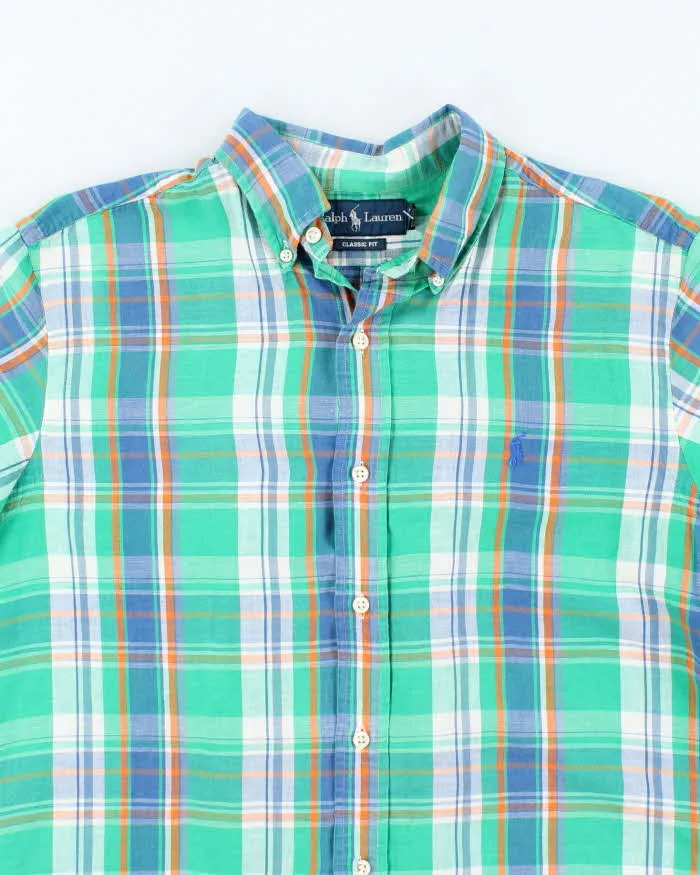 Vintage Ralph Lauren Linen Blend Oversized Check Shirt - M sold by Rokit product image thumbnail 3