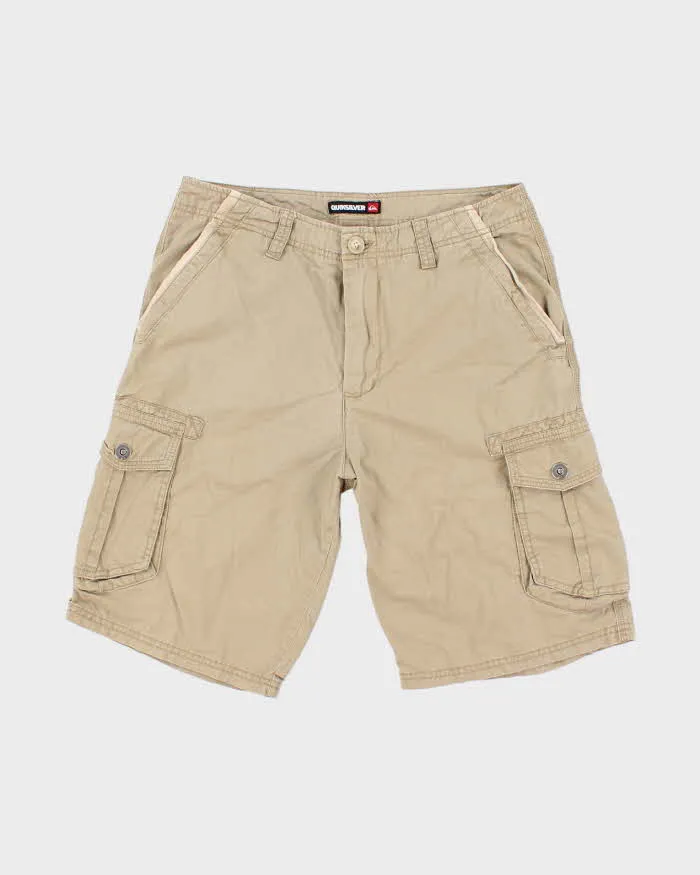 Vintage Y2K Quiksilver Baggy Heavyweight Cargo Shorts - W30 L10 sold by Rokit