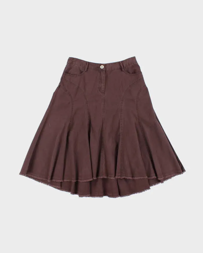 Vintage Y2k 00s Mossimo Brown Denim Skirt - S sold by Rokit