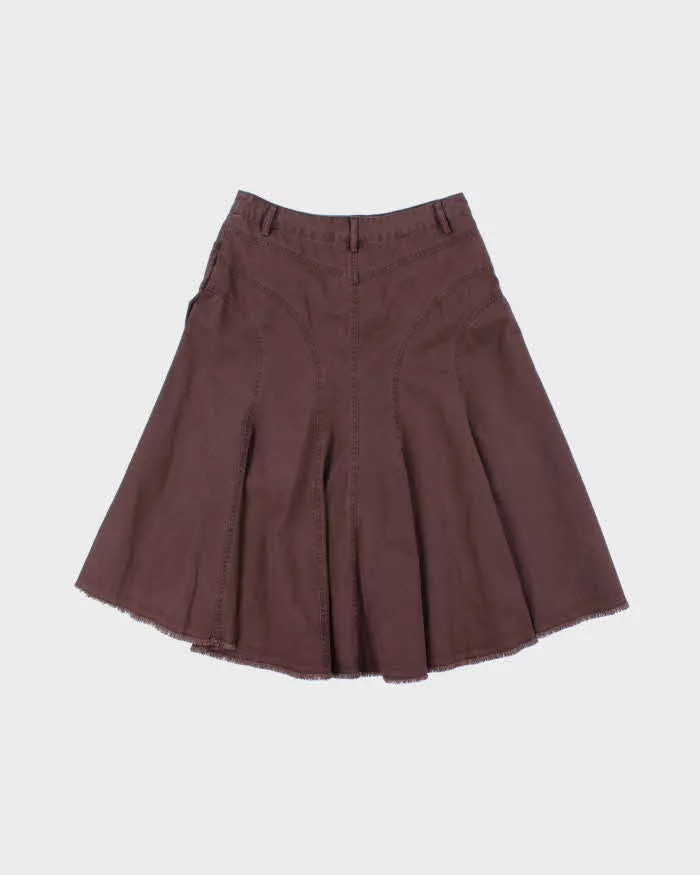 Vintage Y2k 00s Mossimo Brown Denim Skirt - S sold by Rokit product image thumbnail 2