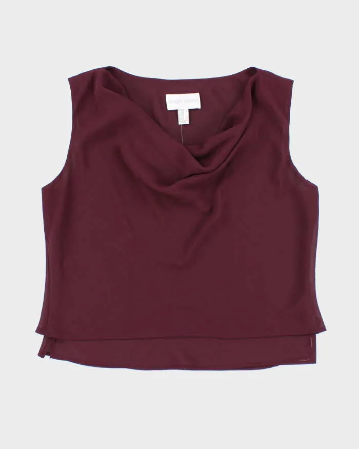 Vintage 90s Vanessa Stevens Cowl Neck Top - L sold by Rokit