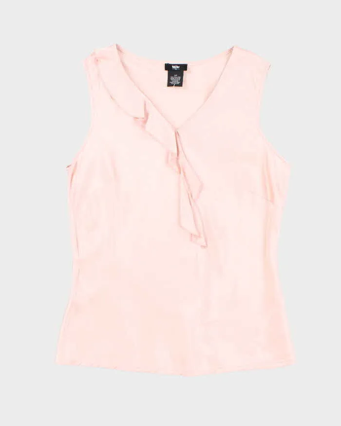 Vintage 00s Mossimo Silk Ruffle Top - S sold by Rokit