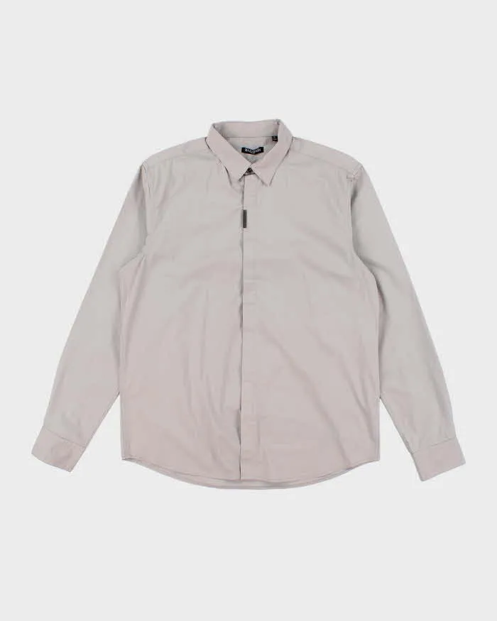 Vintage 2000's Balmain Plain Long Sleeve Button Up Shirt - XL sold by Rokit