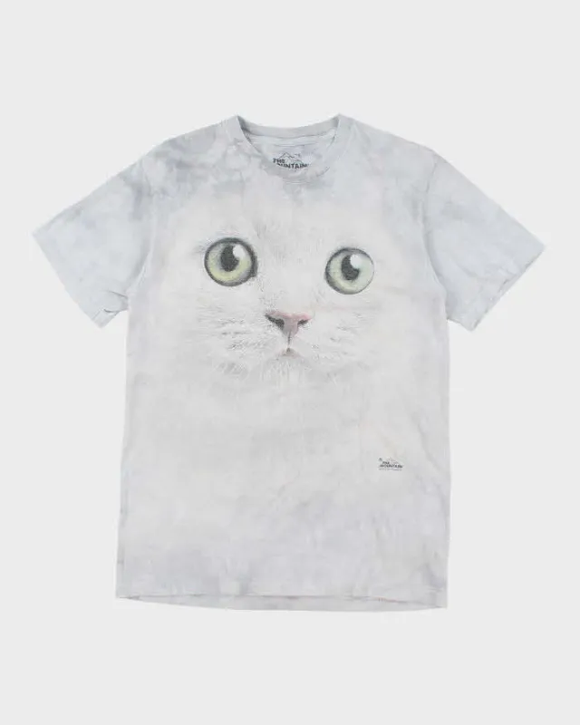 Vintage The Mountain Big Cat Face Graphic T-Shirt - S sold by Rokit