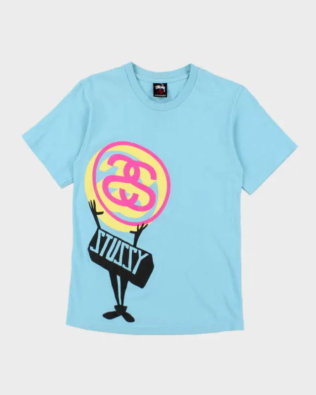 Vintage Y2K Stussy Double S Graphic T-Shirt - S sold by Rokit