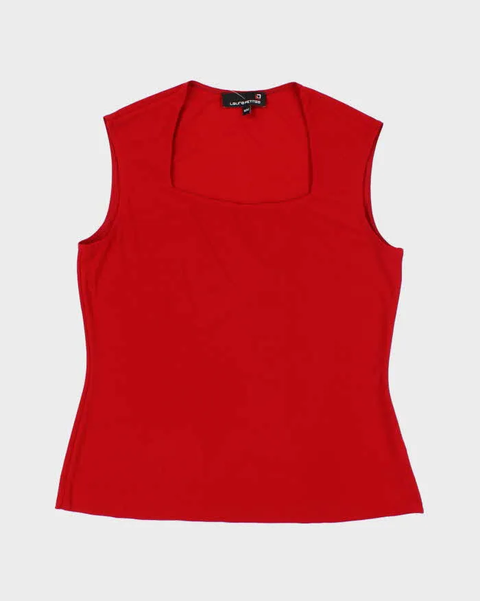 Vintage Y2k 00s Laura Square Neck Top - M sold by Rokit