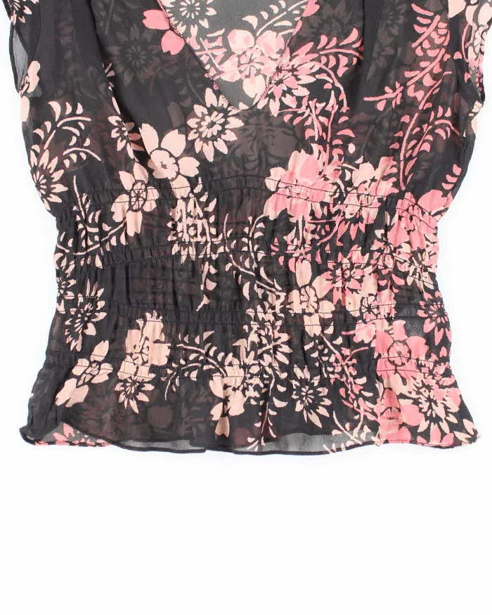 Vintage Y2k 00s Floral Mesh Blouse - S sold by Rokit product image thumbnail 4