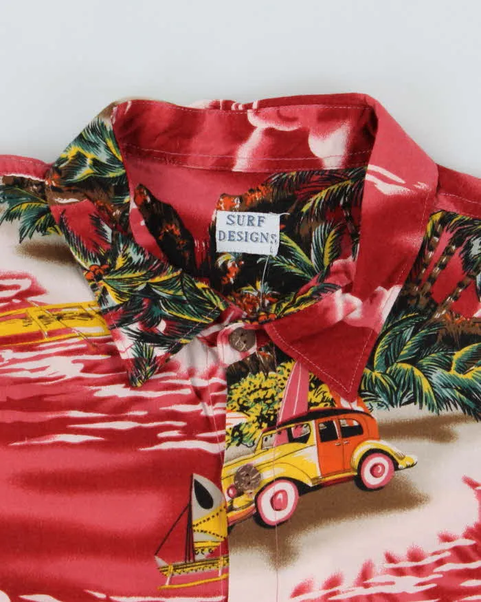 Vintage 90's Surf Designs Beach Graphic Print Hawaiian Shirt - L sold by Rokit product image thumbnail 5