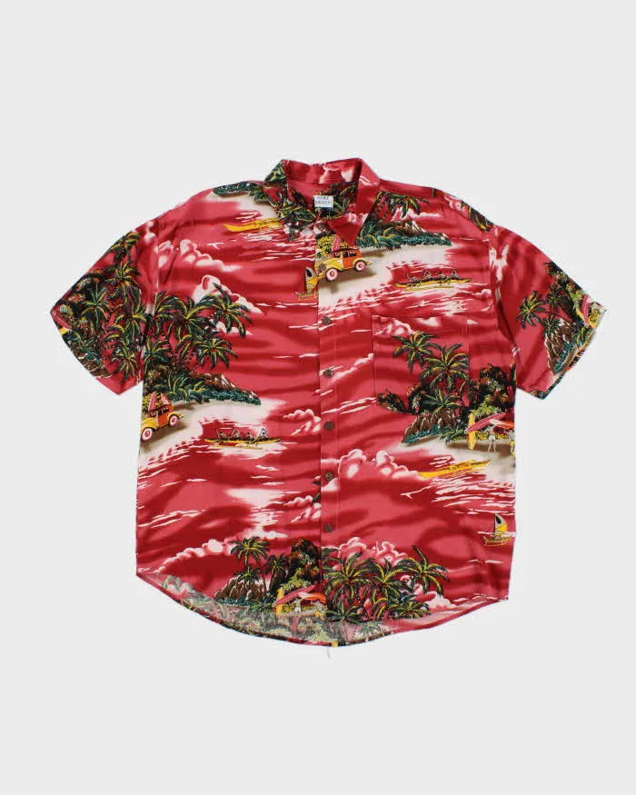 Vintage 90's Surf Designs Beach Graphic Print Hawaiian Shirt - L sold by Rokit