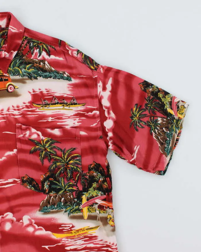 Vintage 90's Surf Designs Beach Graphic Print Hawaiian Shirt - L sold by Rokit product image thumbnail 4
