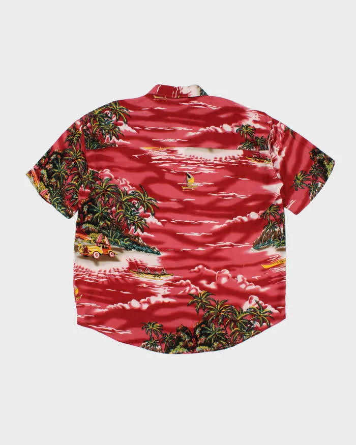 Vintage 90's Surf Designs Beach Graphic Print Hawaiian Shirt - L sold by Rokit product image thumbnail 2