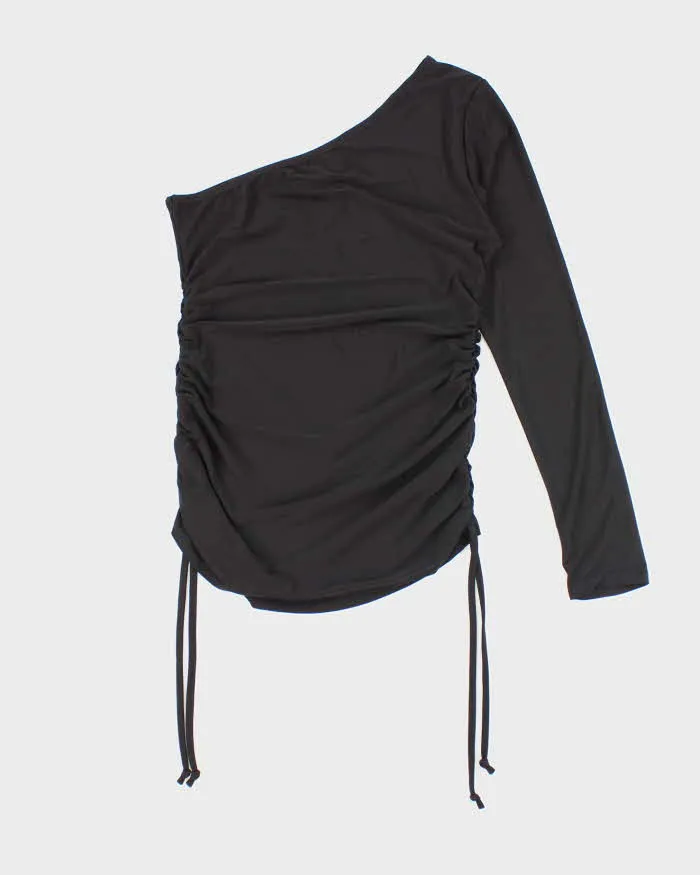 Vintage Y2k 00s Livi One Shoulder Ruched Top - S sold by Rokit