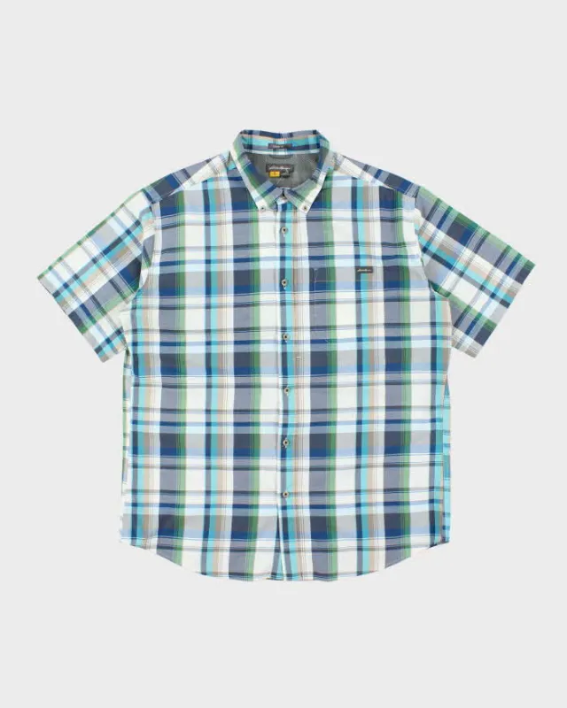 Vintage 2000's Eddie Bauer Check Short Sleeve Shirt - L sold by Rokit